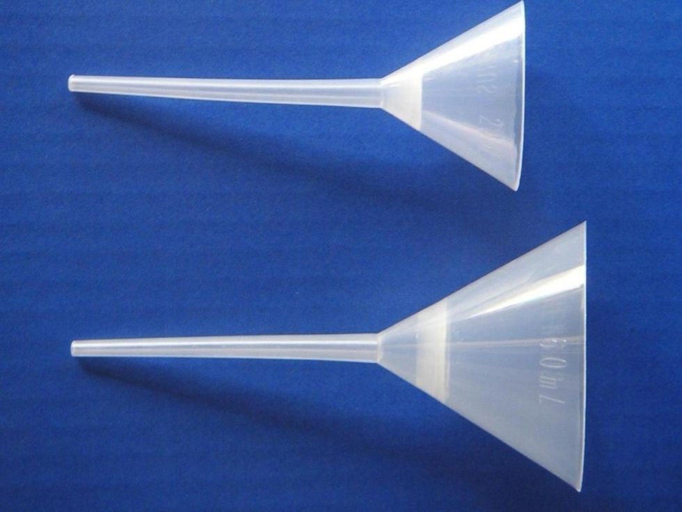 FUNNELS are used by scientists and for cars.