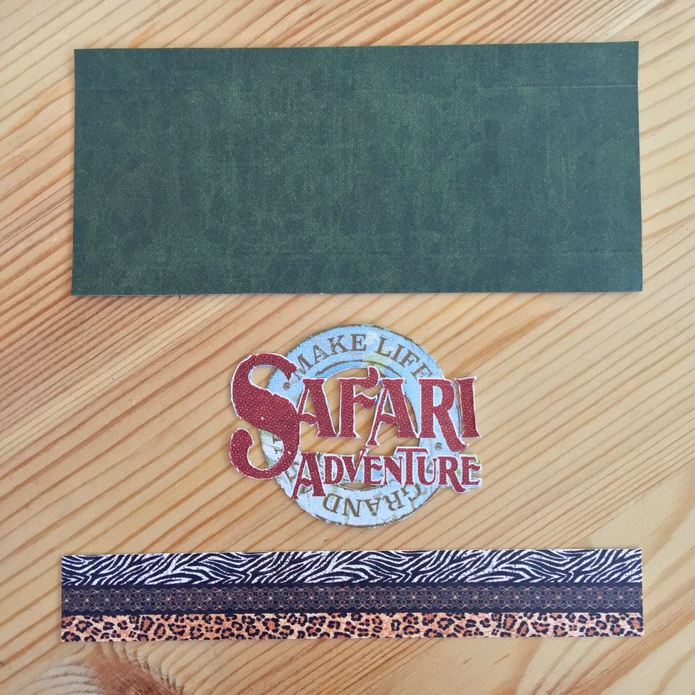 Fussy cut and a strip to make an embellishment.