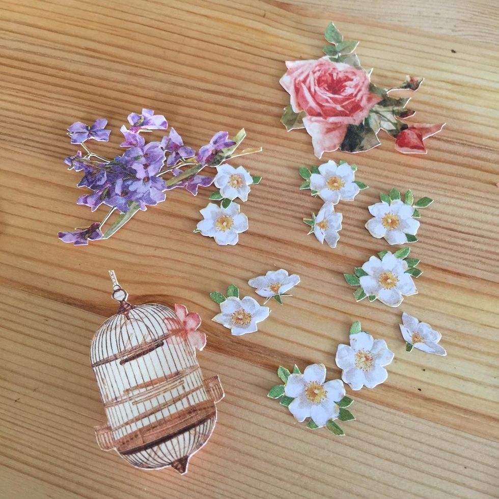 Fussy cut more pieces.