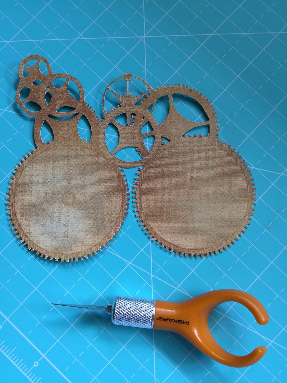 Fussy cut some gears.