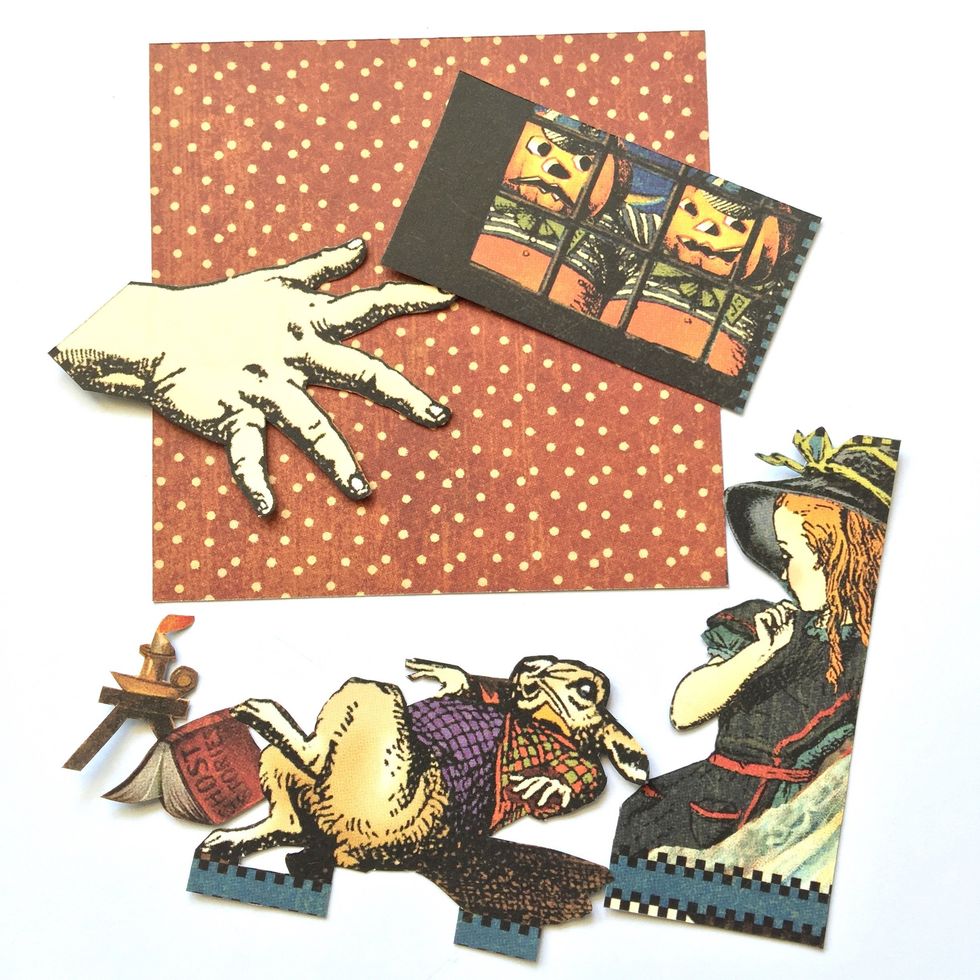 Fussy cut some pieces.