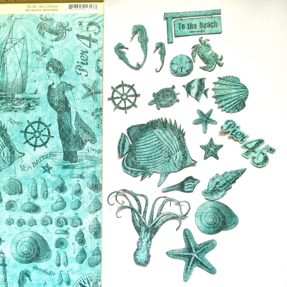 Fussy cut the elements you like from lovely Graphic 45 papers.