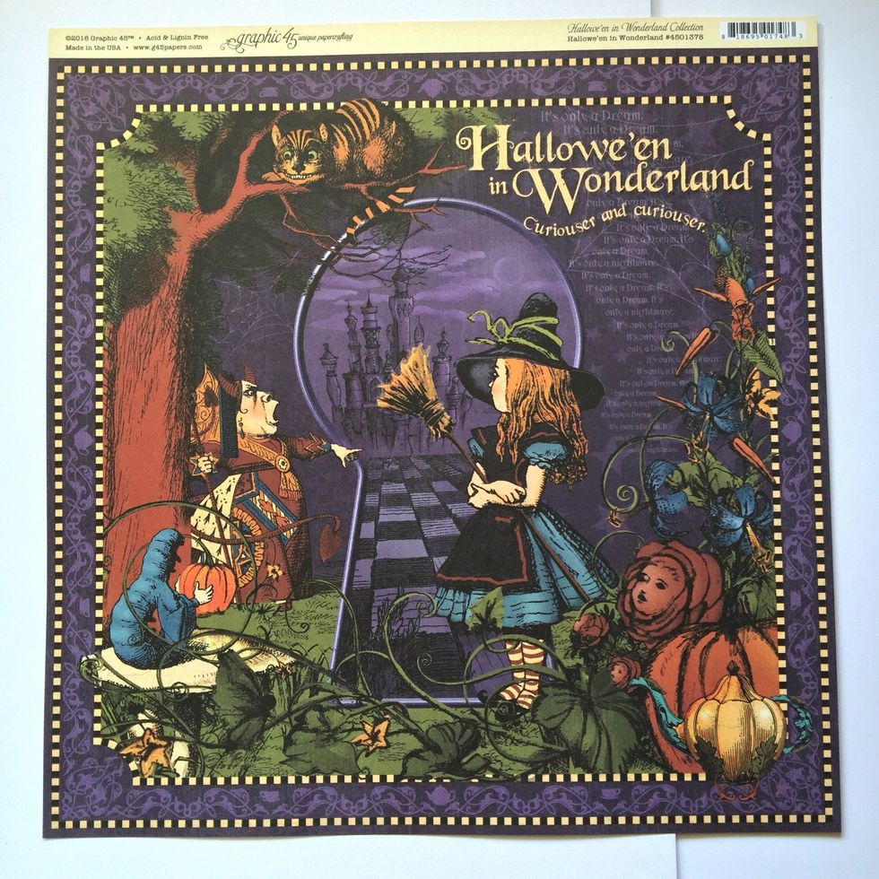 Fussy cut the entire page.