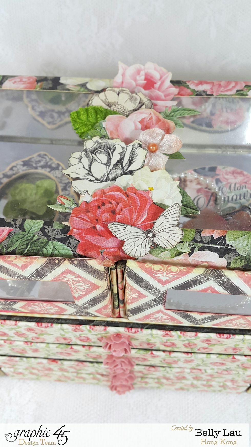 Fussy cuts and flowers are perfect for hiding the gap.
