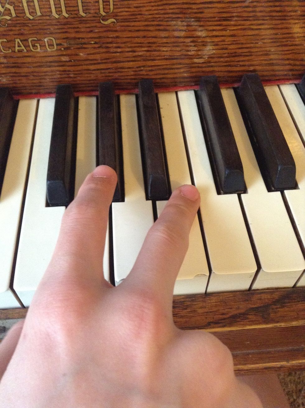 G# and B, on middle C.