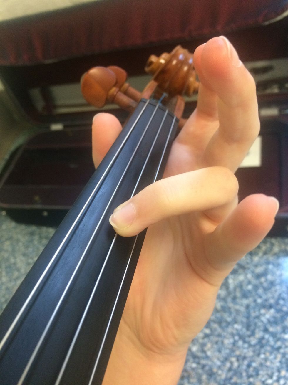 G or third finger twice.