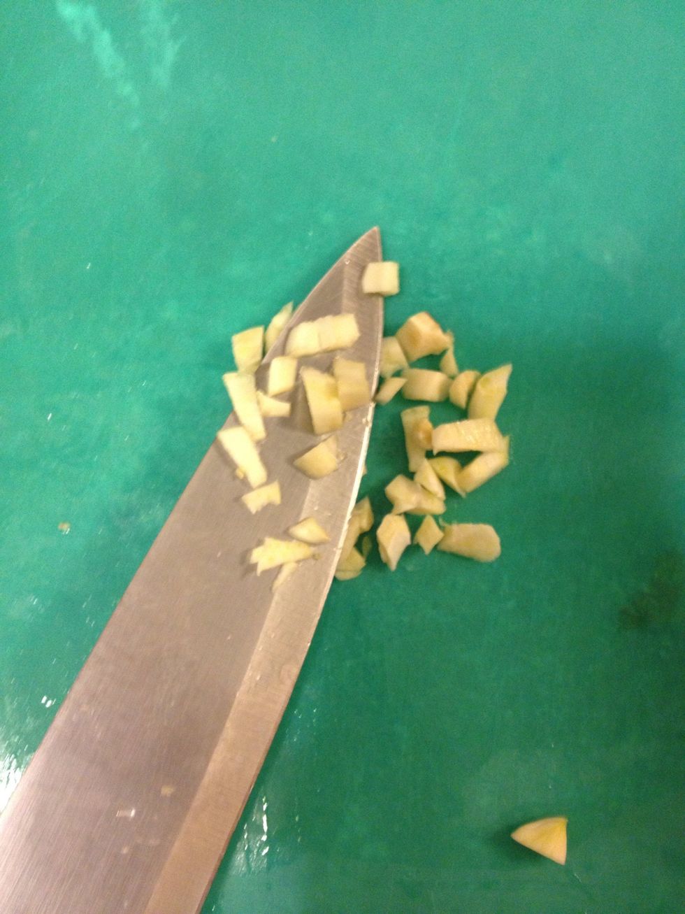 Garlic about a tablespoon