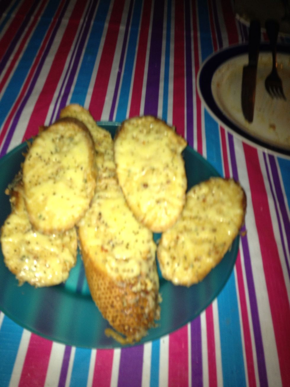 Garlic bread on the side