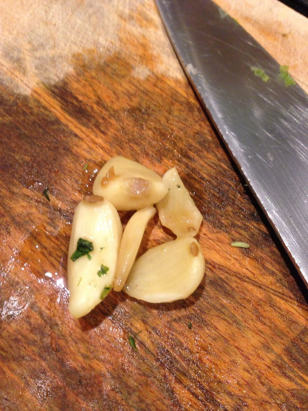 Garlic cloves - diced or sliced thinly