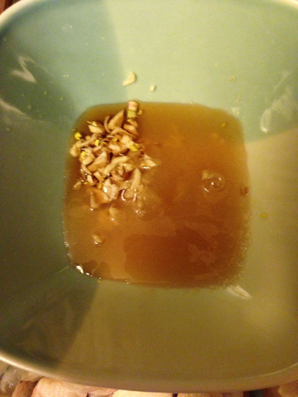 Garlic, sugar and fish sauce to drizzle on fish afterwards