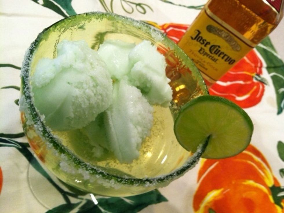 Garnish with a lime wedge, and serve with a spoon. Mercy, it's good!