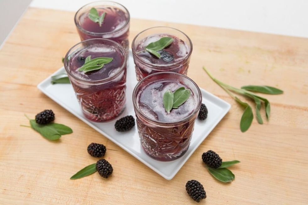 Garnish with blackberries and sage leaves. Enjoy!