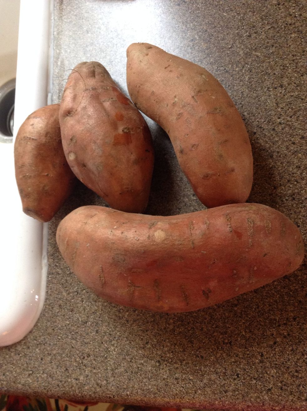 Gather 4 sweet potatoes