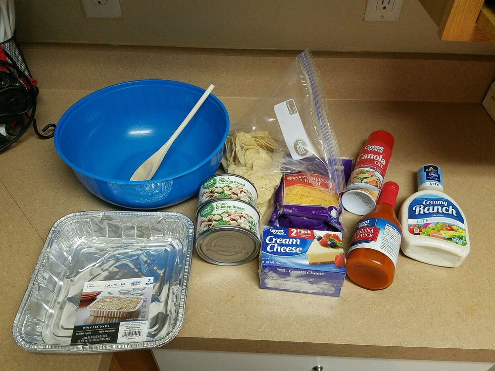 Gather all ingredients and preheat oven to 350 degrees