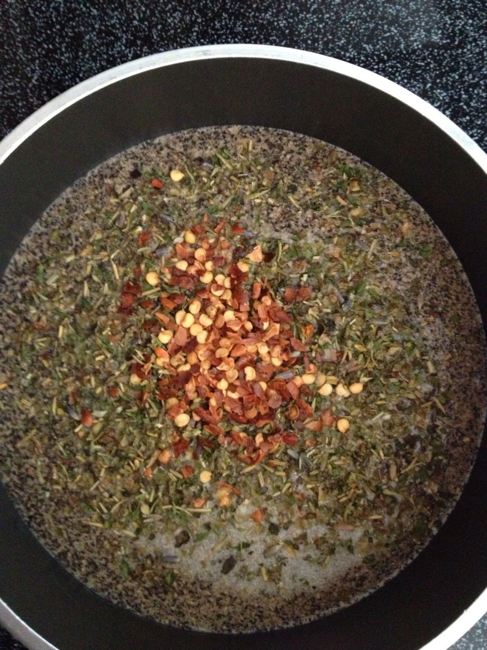 Gather all ingredients in a pot. Turn heat to high.