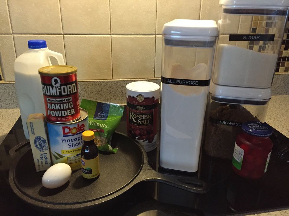 Gather all ingredients. Preheat oven to 350 degrees.