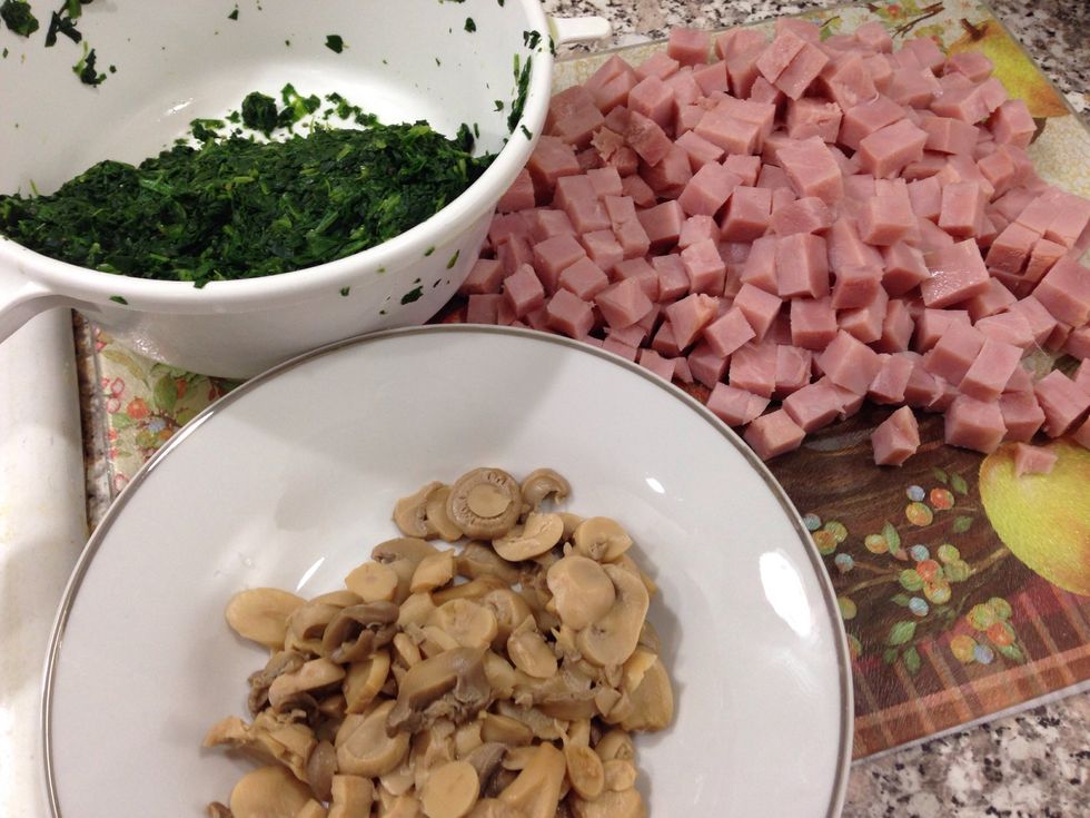 Gather all of the ingredients together and let's assemble!