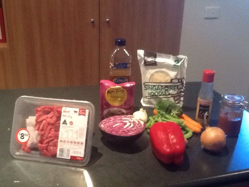 Gather all of the needed ingredients