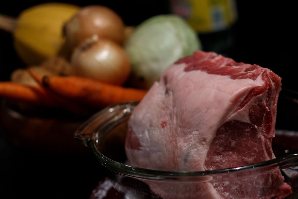 Gather all of your ingredients take a picture. Posting your photo to various social media sites will gather likes and build your confidence for the meal you're creating.