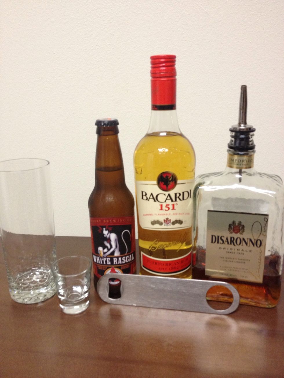 Gather all of your supplies! *Note: I forgot to include my lighter.* :(