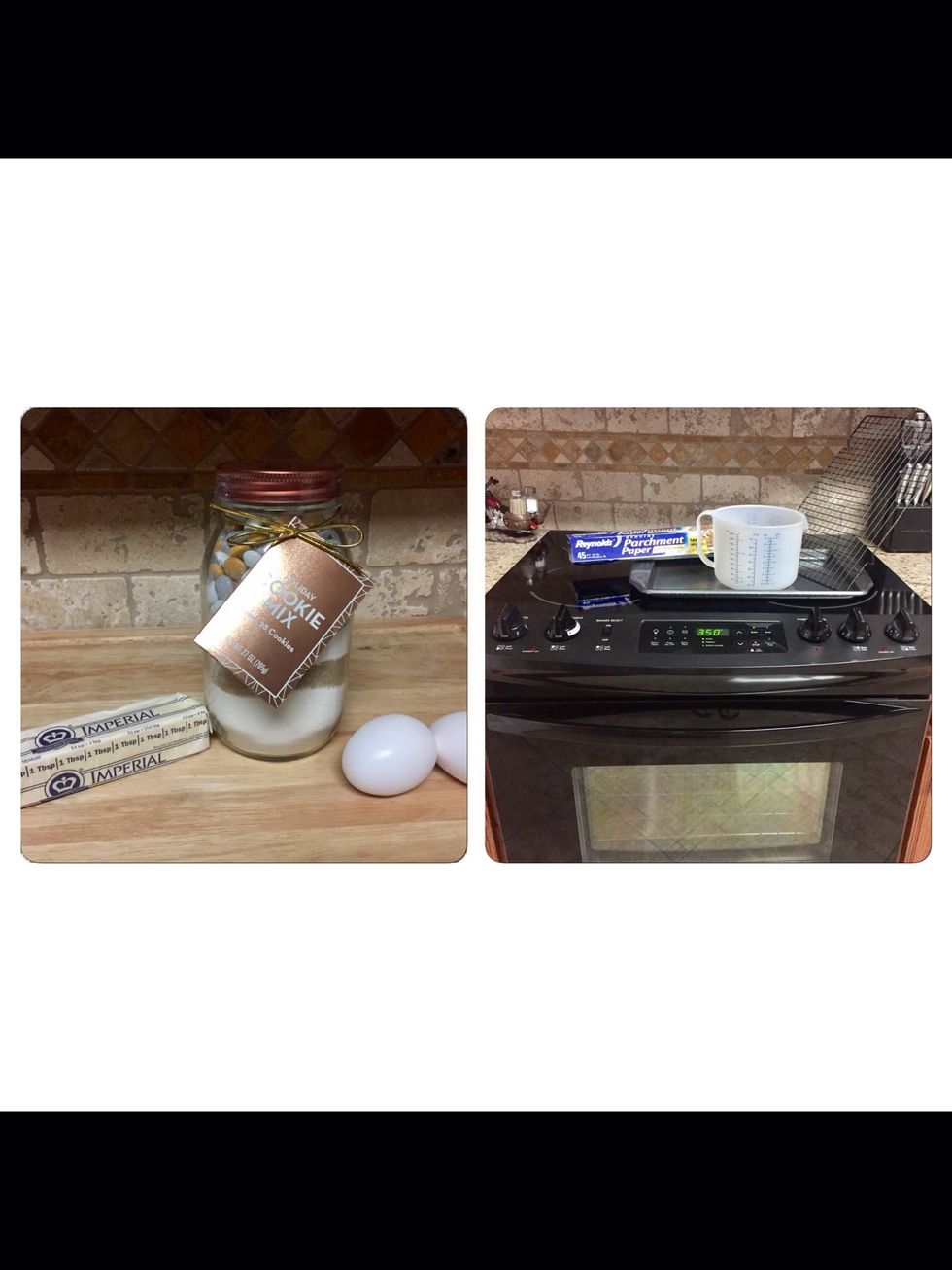 Gather all supplies and ingredients               Preheat oven to 350 degrees