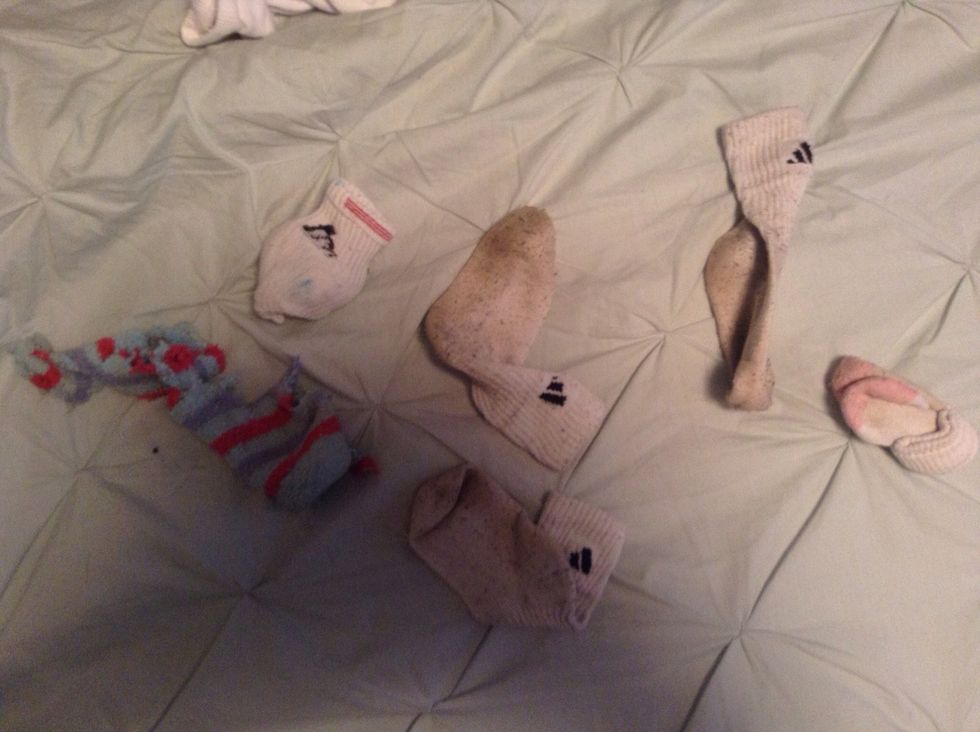 Gather all used socks with wholes from the entire family. This way all of your scents are on them.