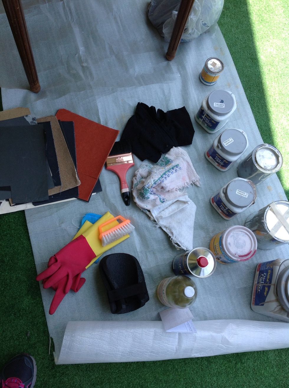 Gather all you will need i did not use some of these paints just checking which one I would use