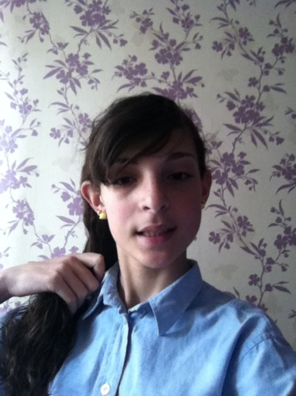 Gather all your hair to one side