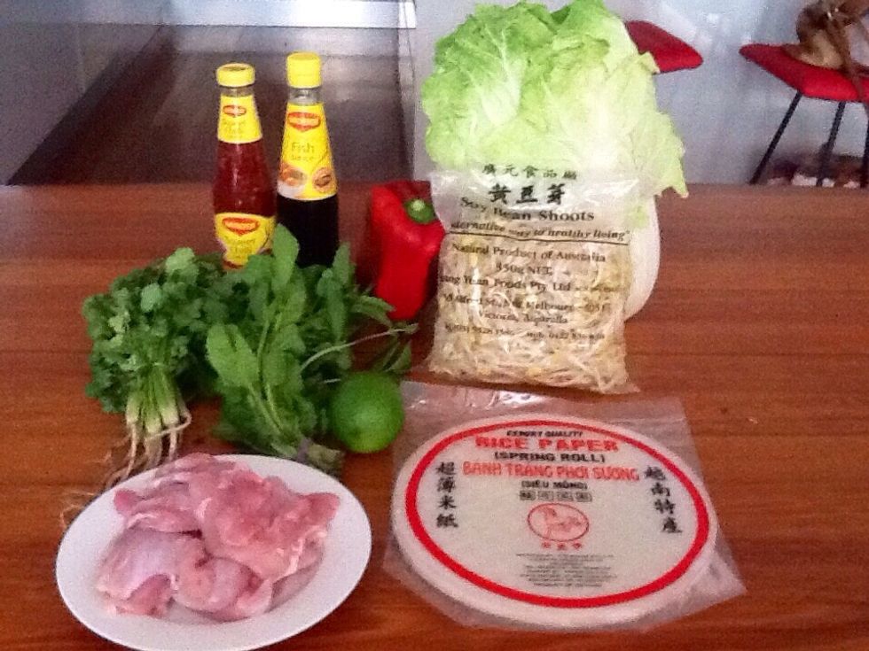 Gather all your ingredients. Find the full list of ingredients by tapping the 'Supplies' button underneath this slide.