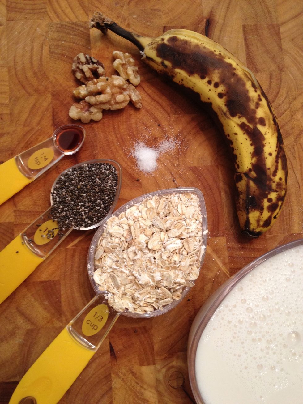 Gather all your ingredients found on the first page.