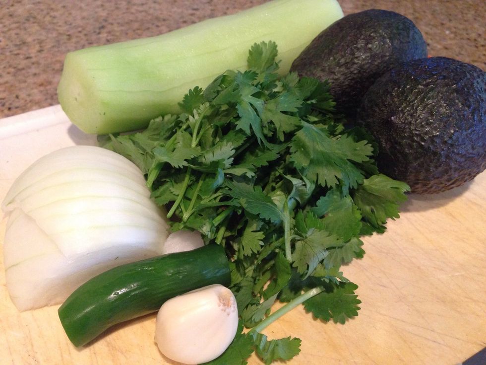 Gather all your ingredients, wash and prep them.