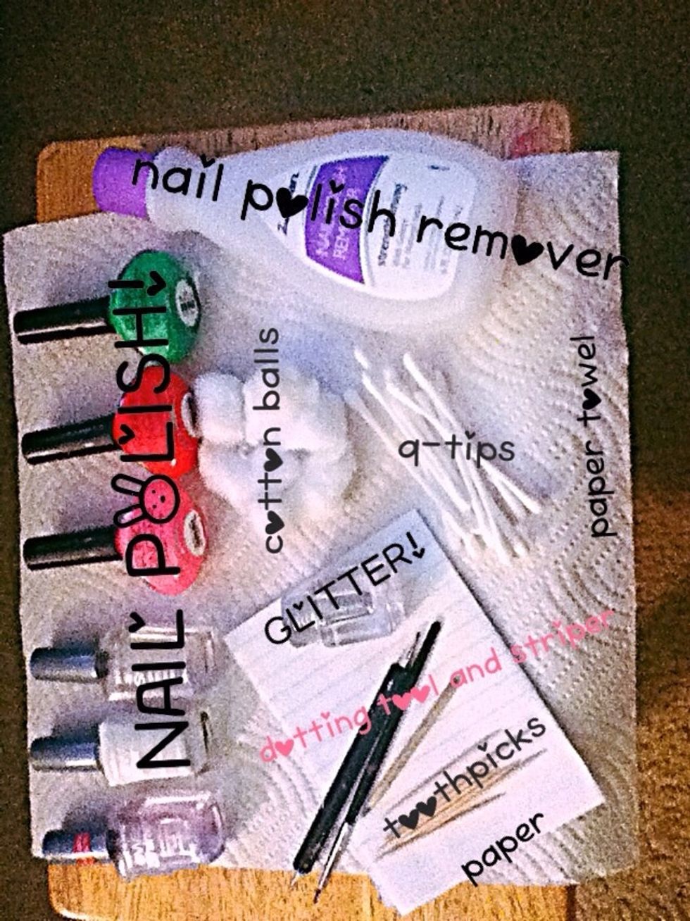 Gather all your supplies and get ready for the next step.