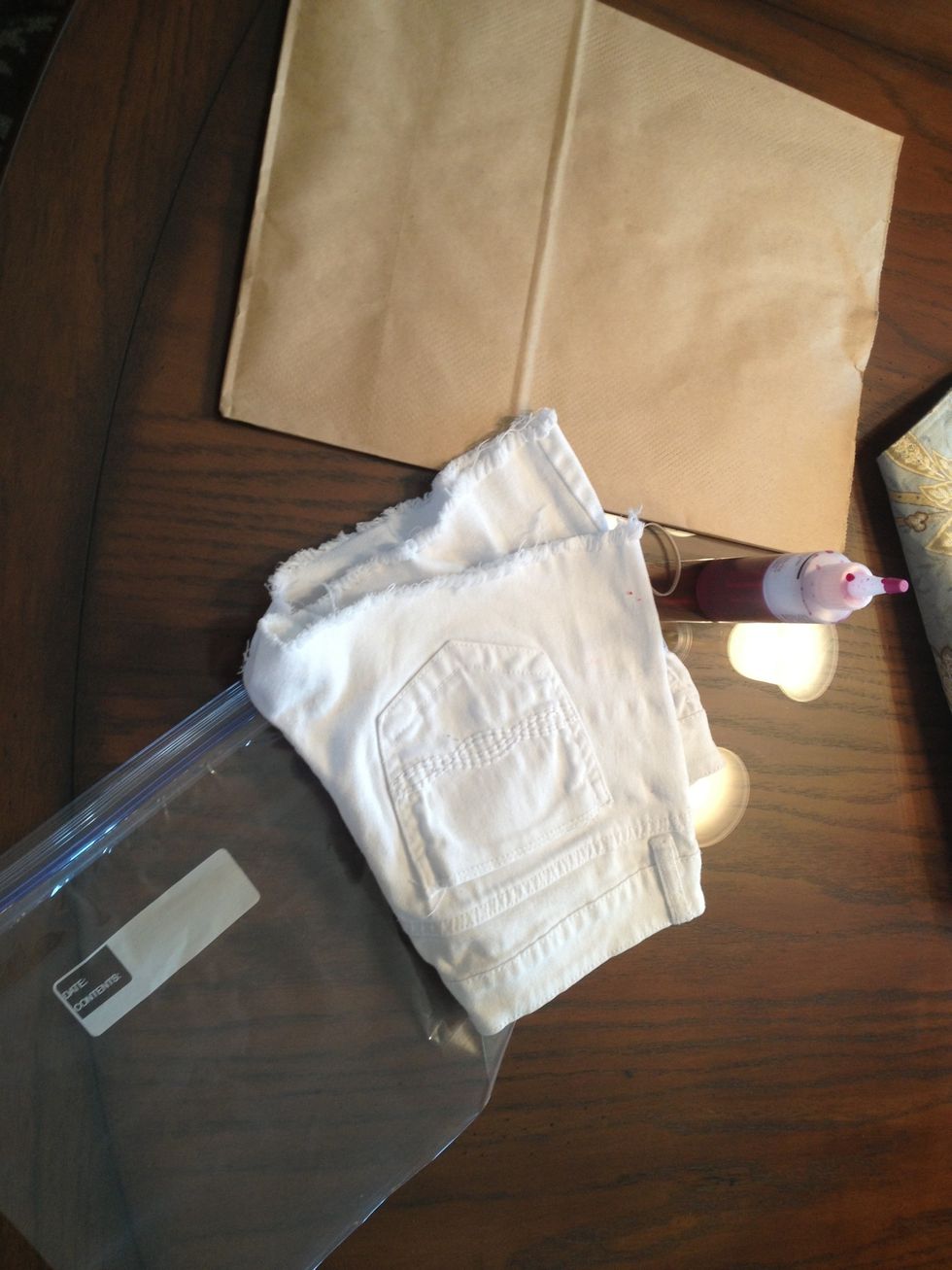 Gather all your supplies on a hard surface