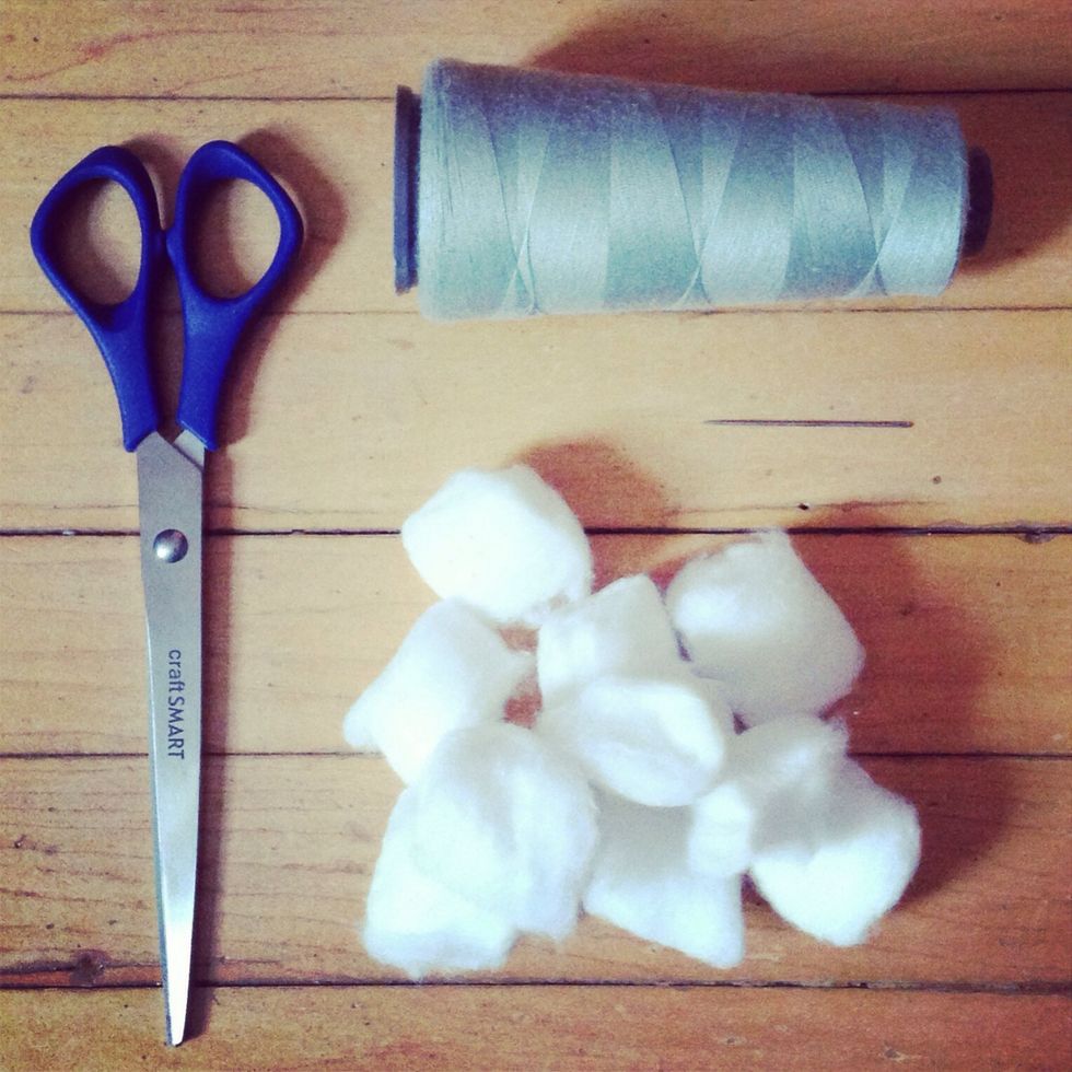 Gather all your supplies! Recommend white or light coloured thread.