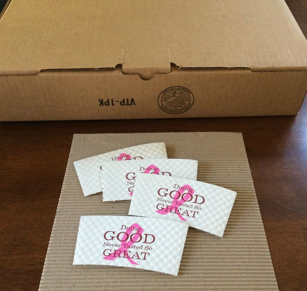 Gather cardboard, coffee sleeves, and corrugated cardboard
