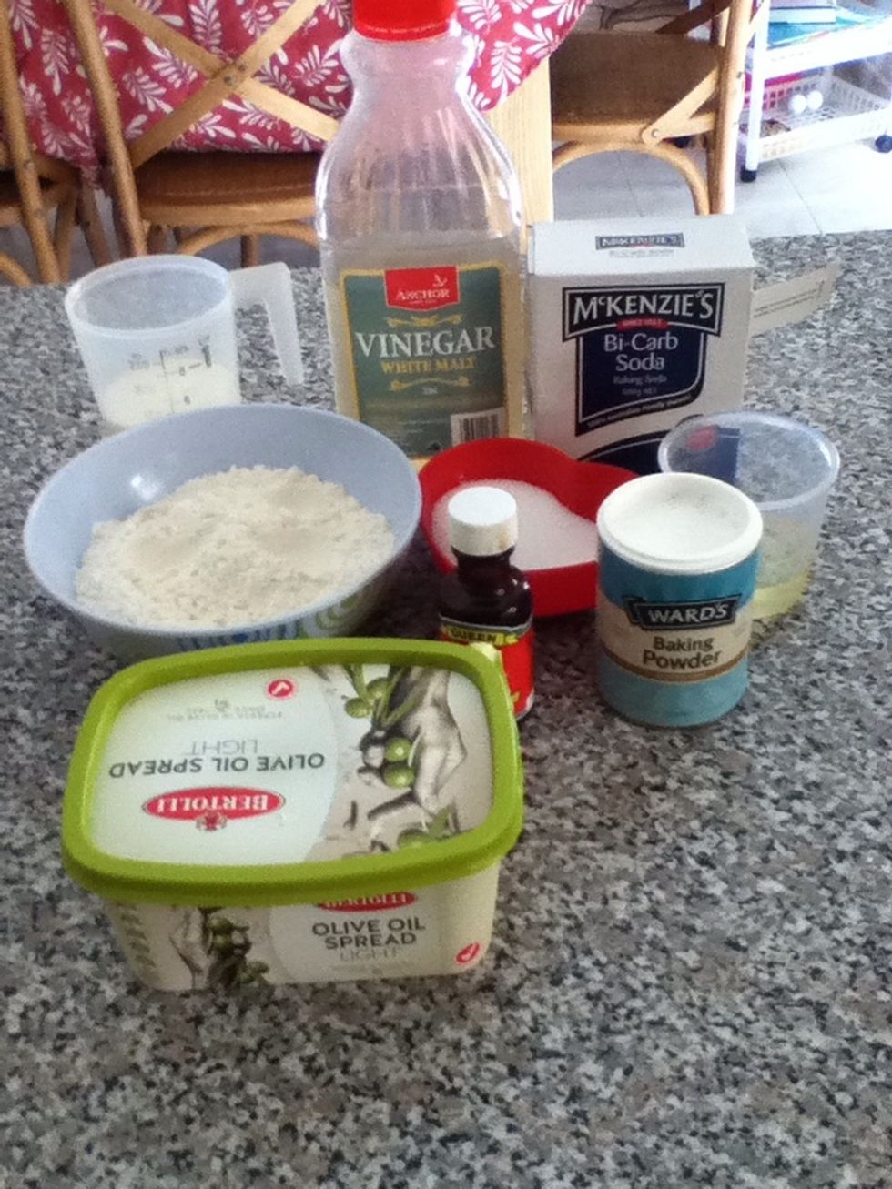 Gather equipment and ingredients