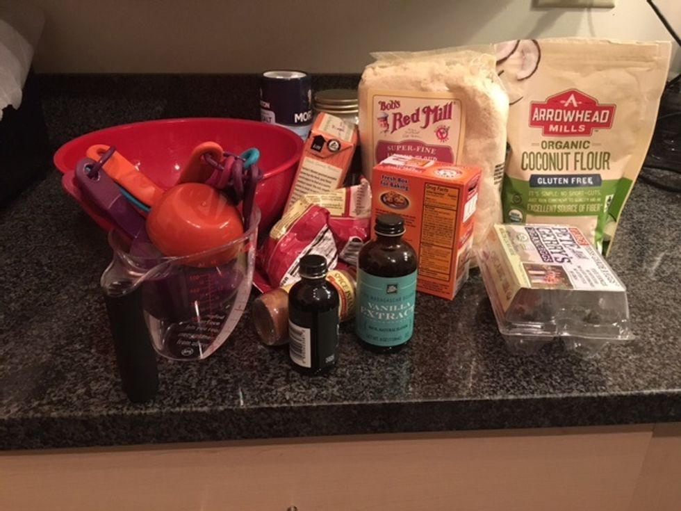 Gather ingredients and baking supplies