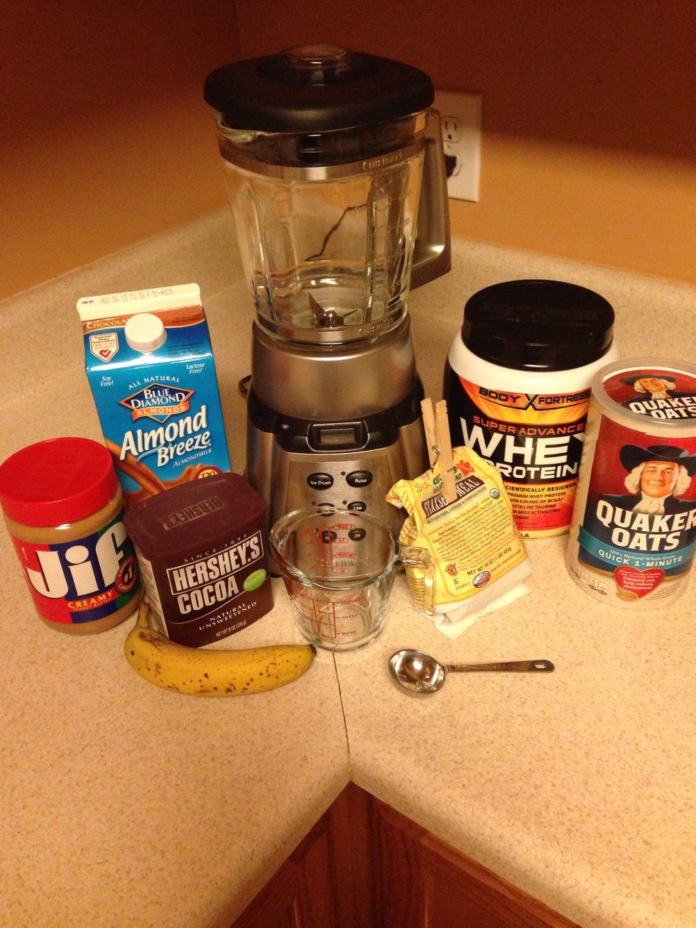 Gather Ingredients and start adding them in the blender.