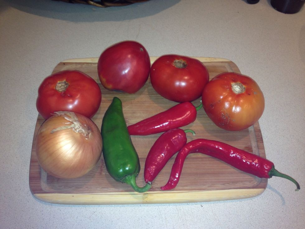 Gather ingredients and wash clean