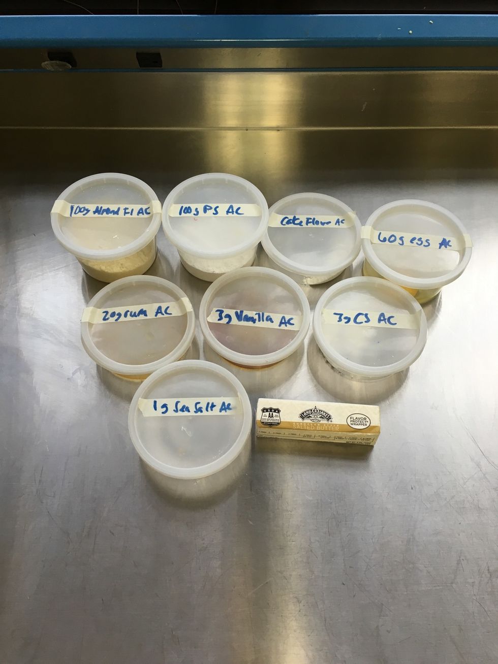 Gather ingredients for Almond Cream.