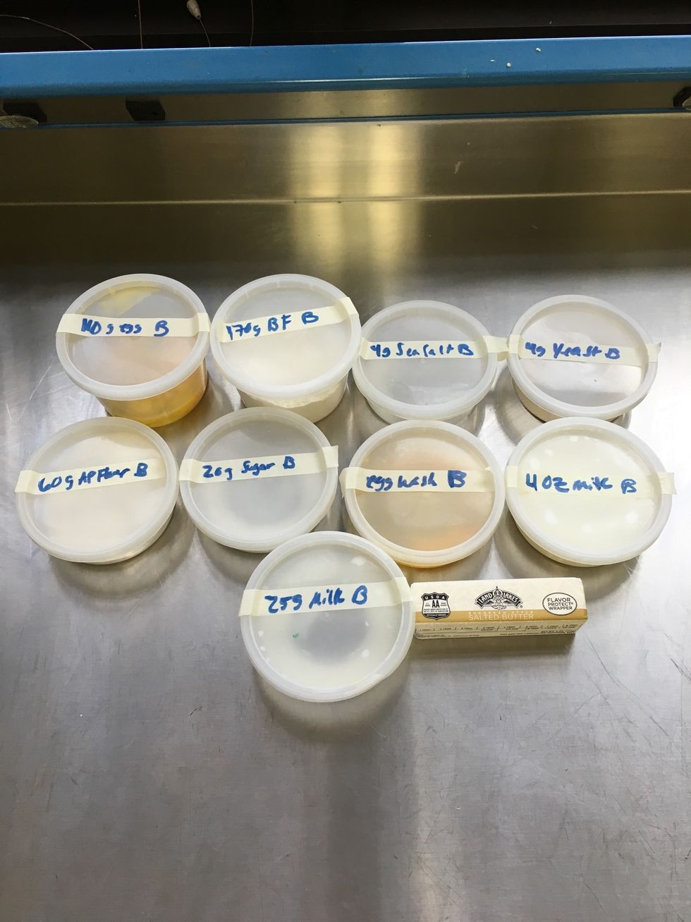 Gather Ingredients for Brioche dough.