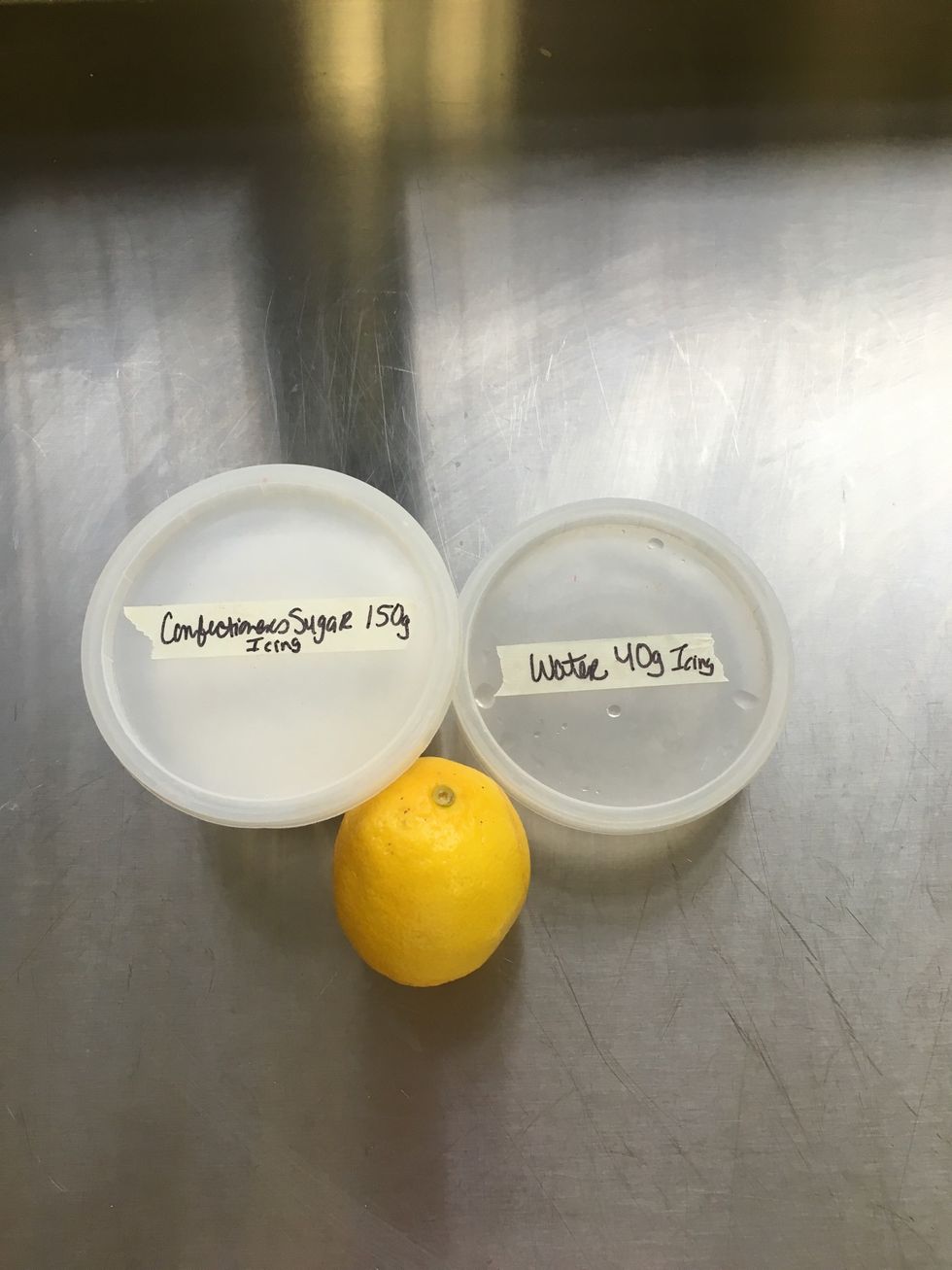 Gather ingredients for icing.