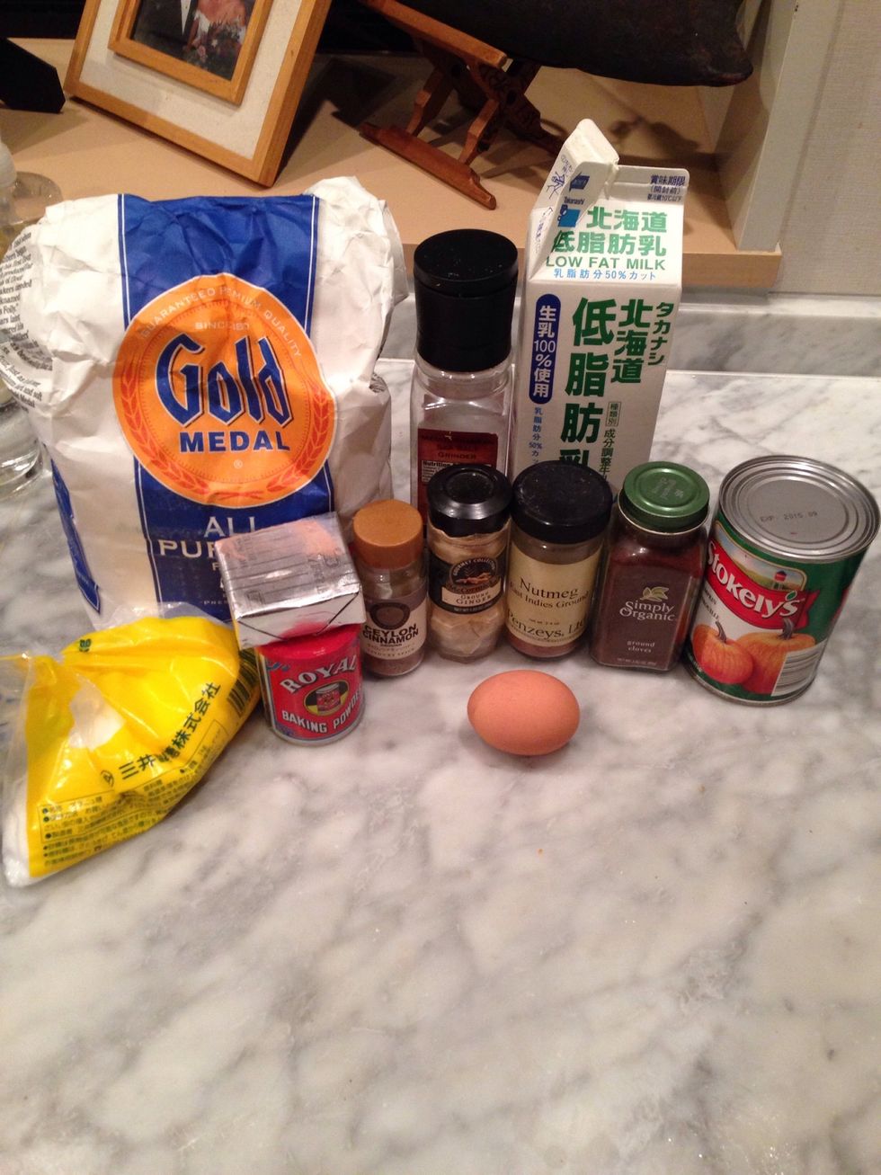 Gather ingredients for the scones.