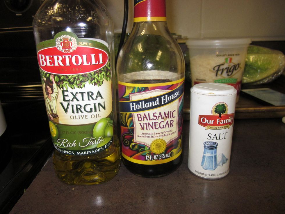 Gather ingredients for vinaigrette (not the cheese)