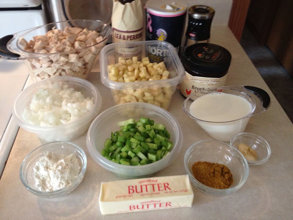 Gather ingredients. I doubled the recipe when making the guide.