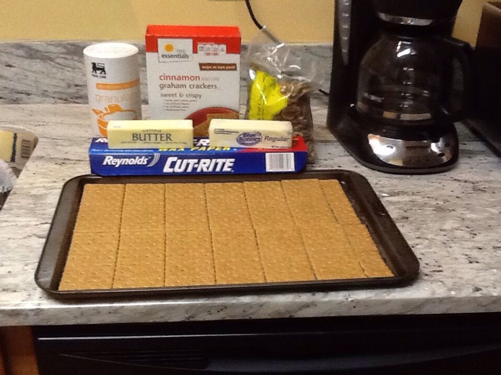 Gather ingredients. Preheat oven to 325.