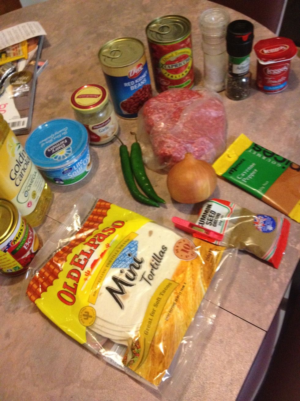 Gather ingredients.