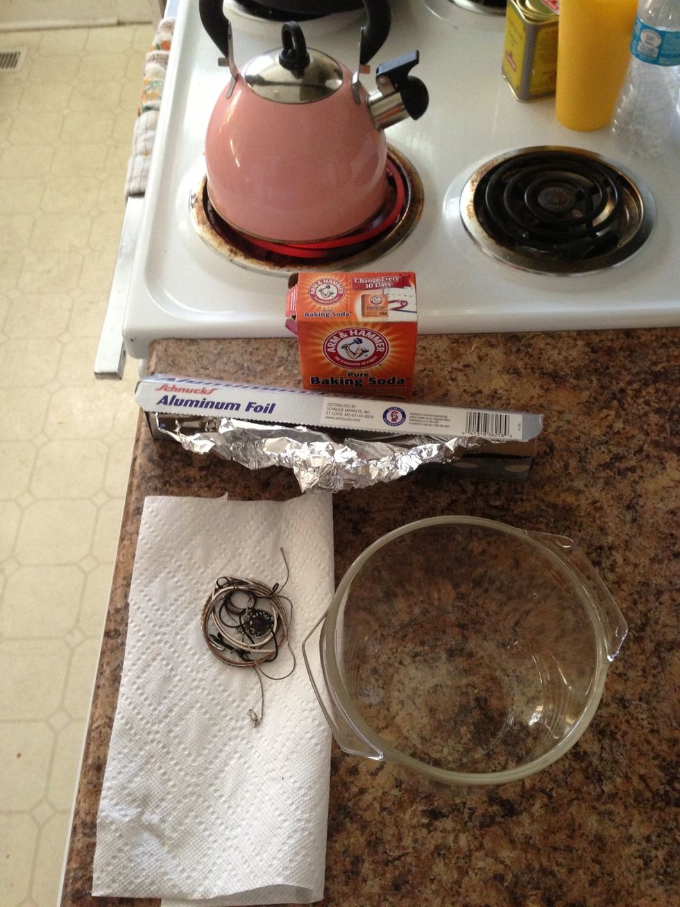 Gather materials and heat water