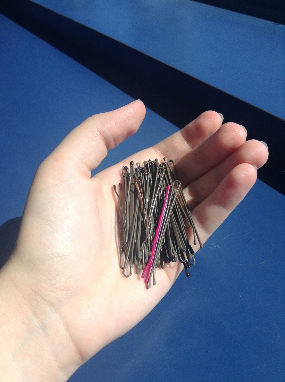 Gather some bobby pins.