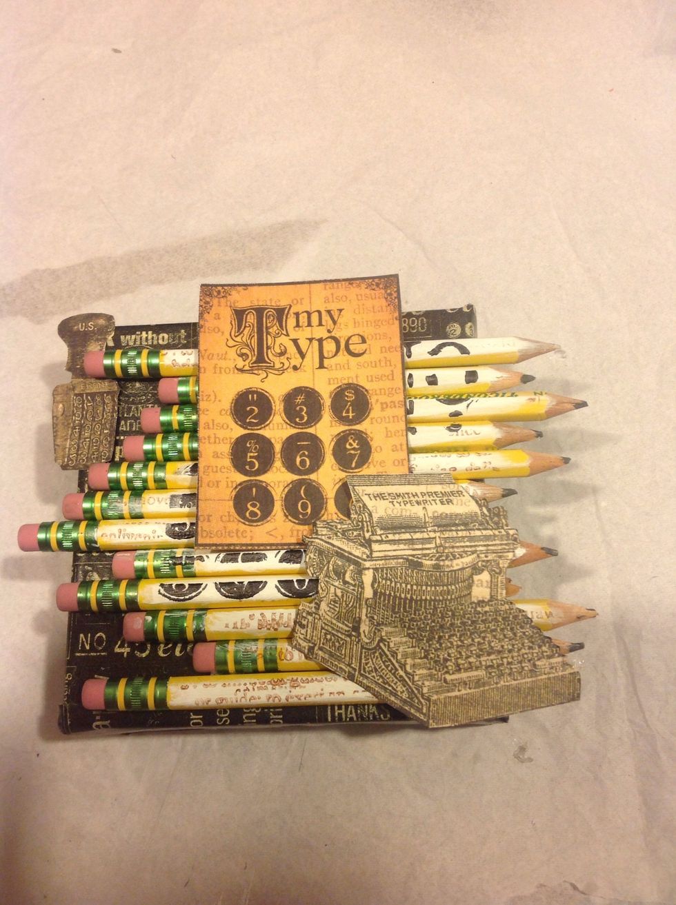 Gather some fussy cut imagery from typography paper line.